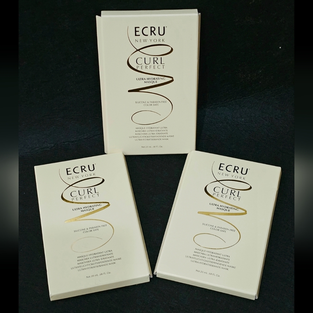 Set of 3 - ECRU New York 'Curl Perfect' Ultra Hydrating Masque 20ml/.68 fl oz.
